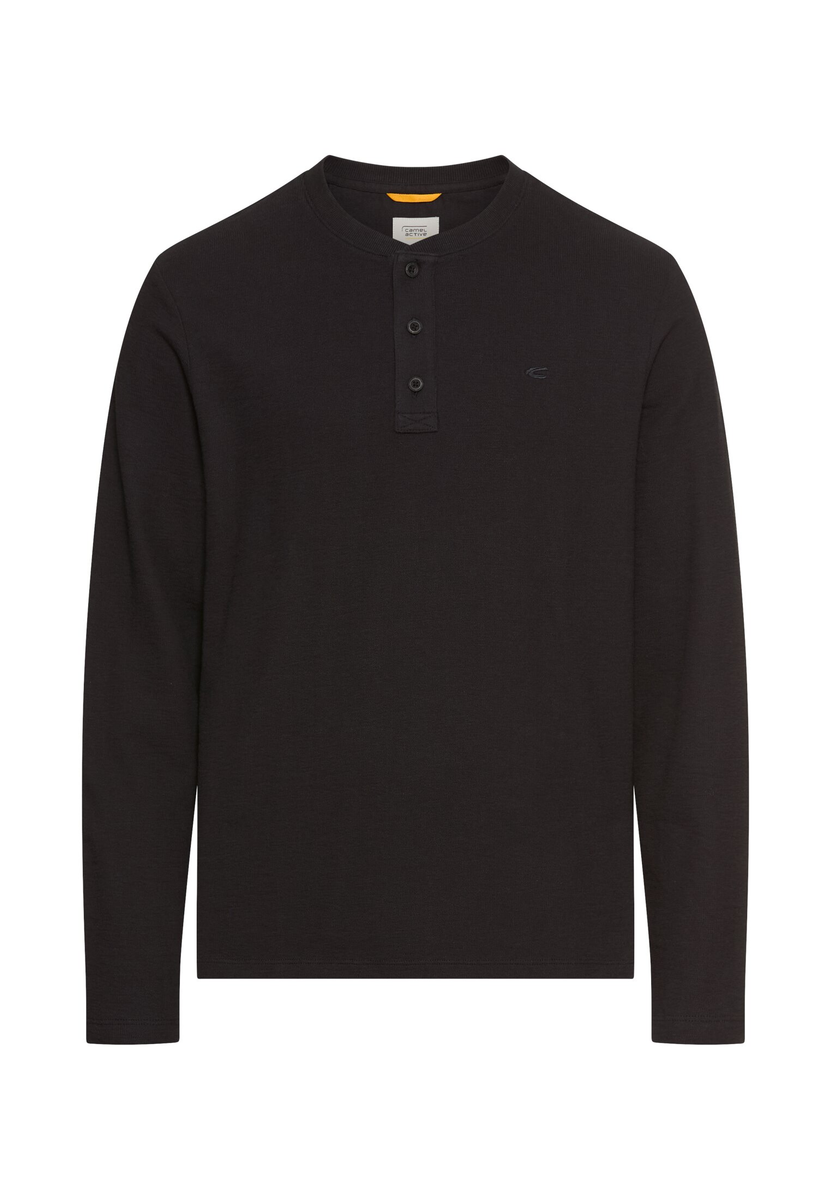 Henleyshirt aus reiner Baumwolle