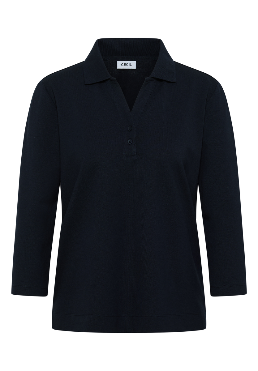 Poloshirt mit Knopfdetail