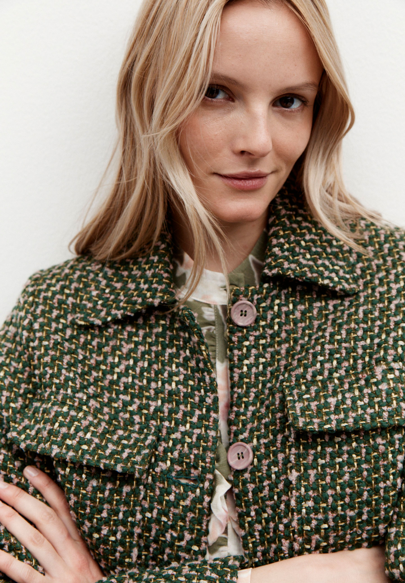 Kurzer Bouclé-Blazer