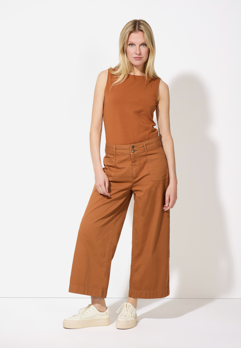 Jeansbluse mit Rüschenärmeln