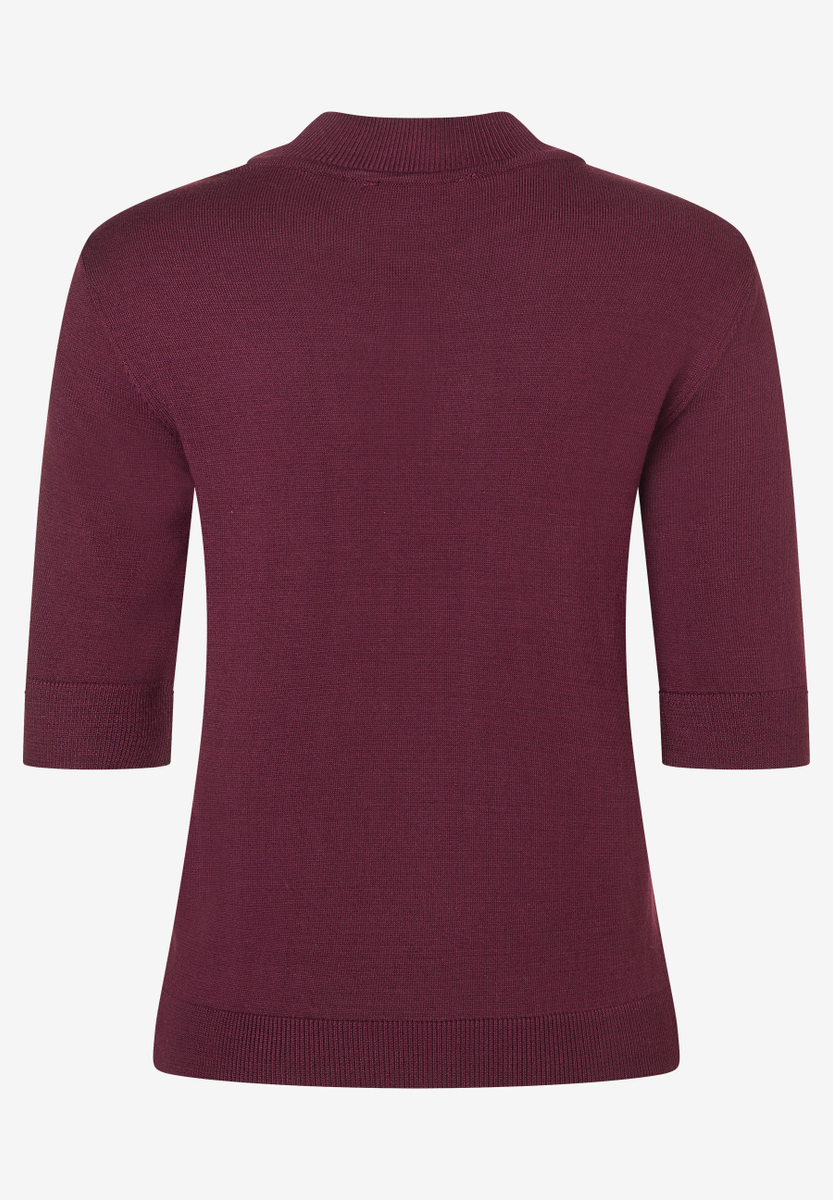 Turtleneck-Pullover mit kurzen Ärmeln
