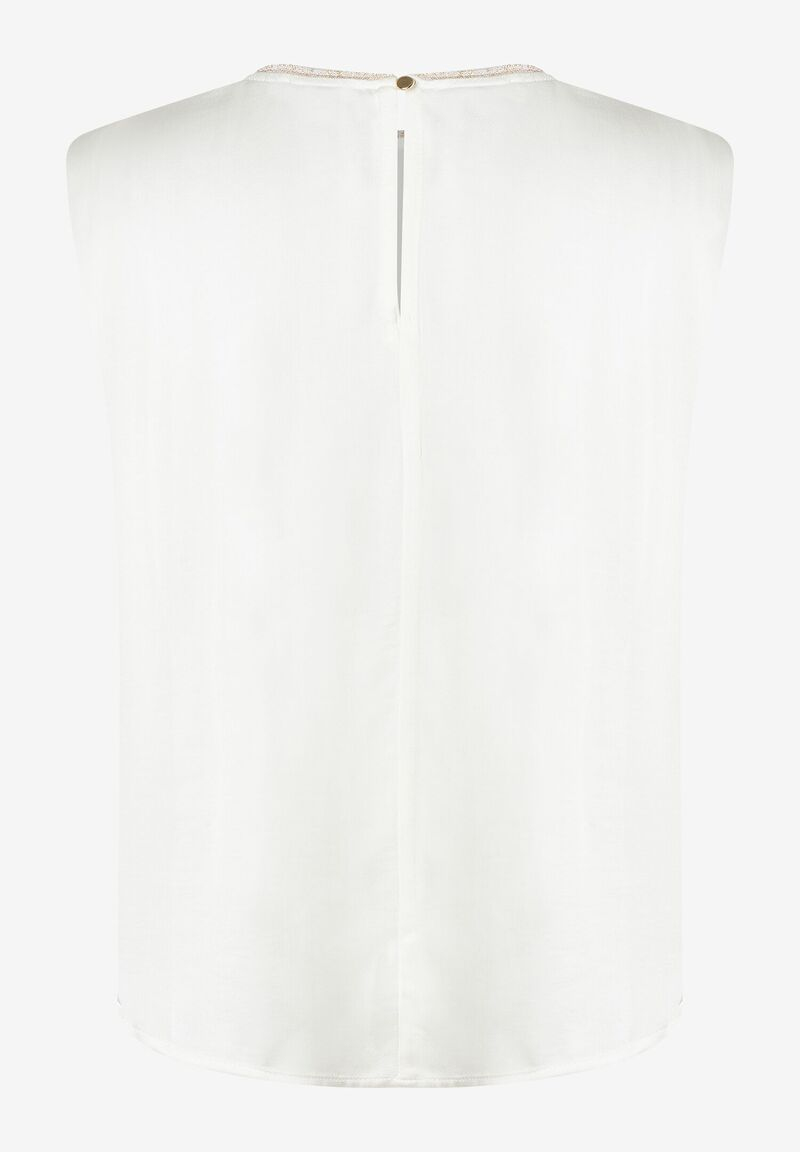 Satinbluse ecru Sommer-Kollektion