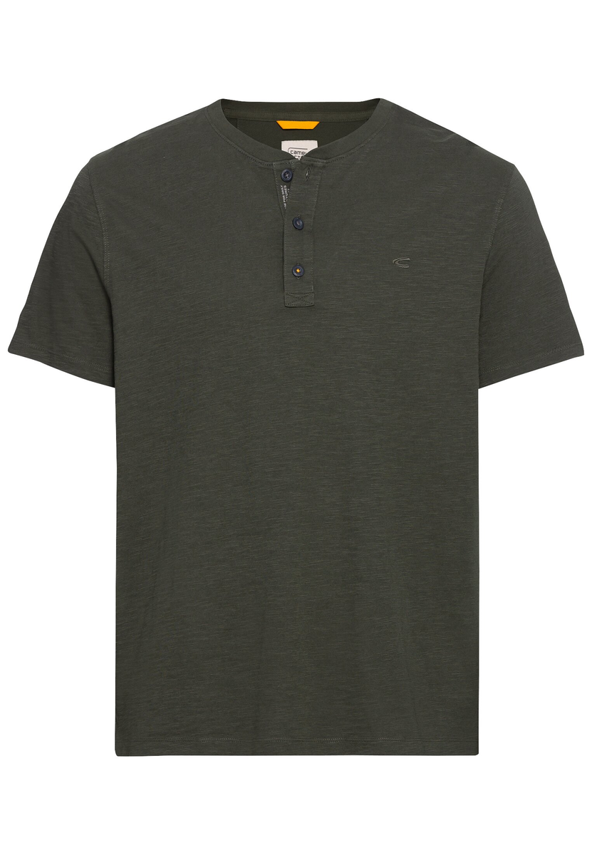 Kurzarm Henleyshirt aus reiner Baumwolle