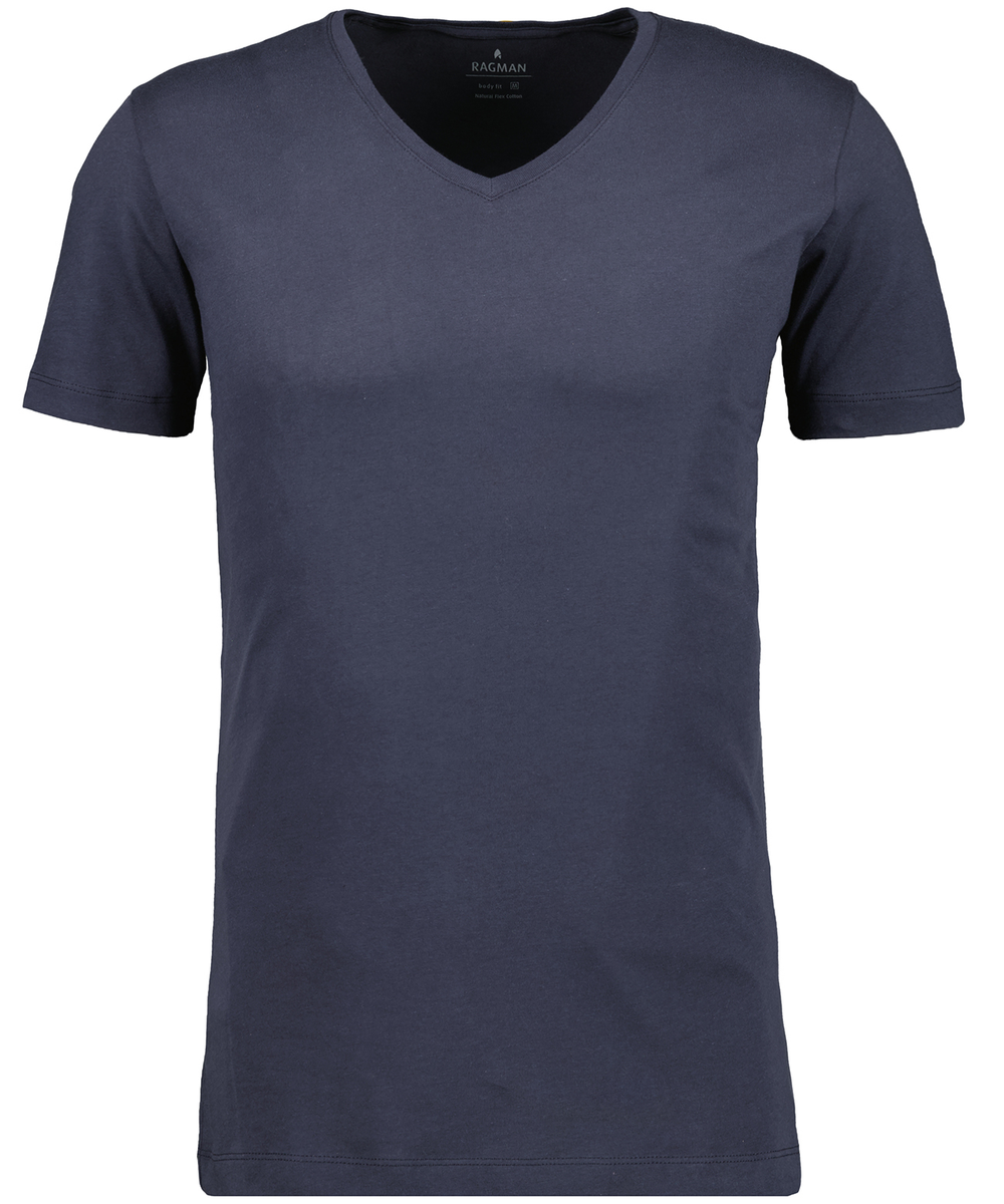 2 T-Shirt Doppelpack Bodyfit mit V-Ausschnitt
