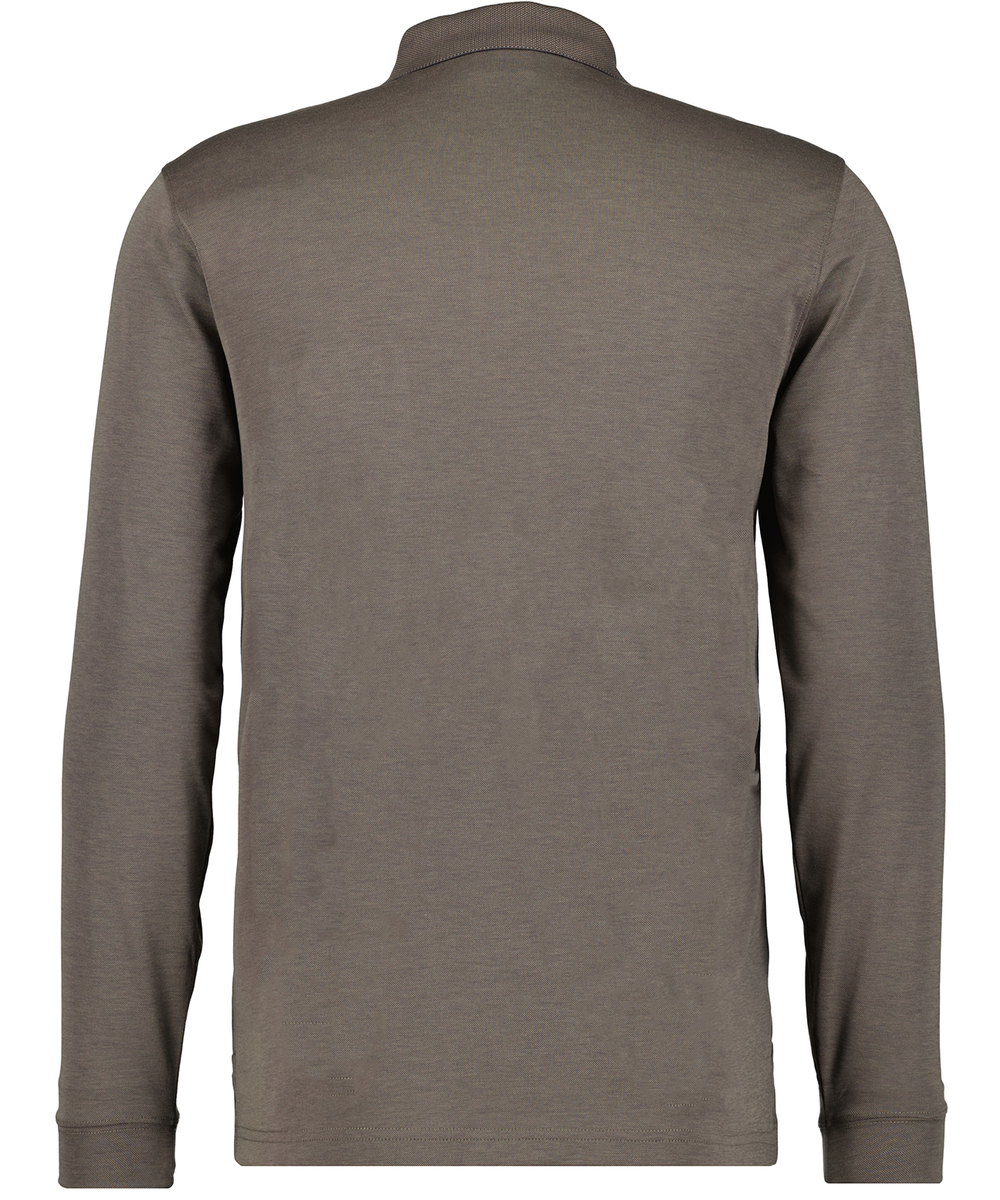 Softknit-Poloshirt Langarm mit Zip