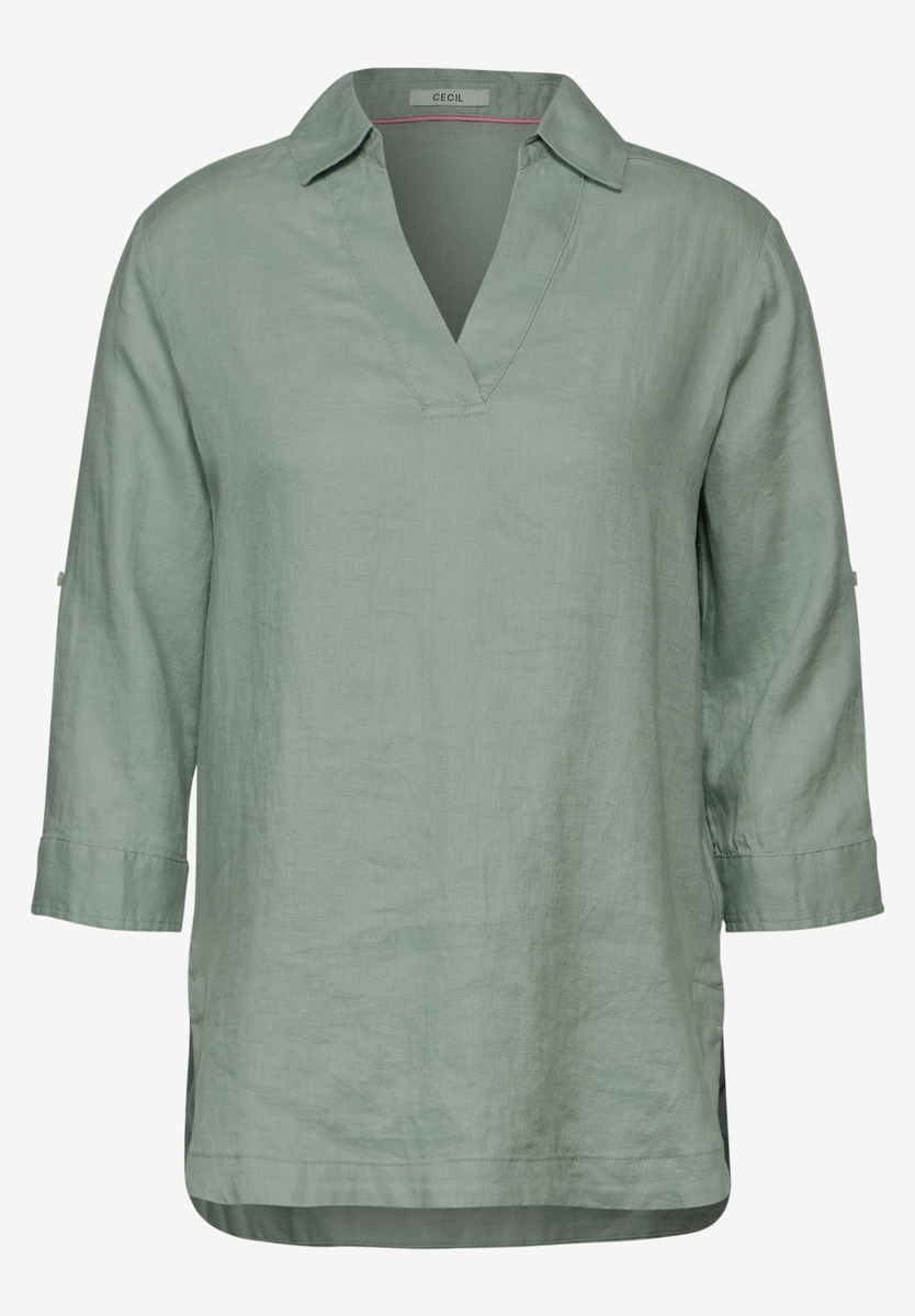 Lange Leinenbluse