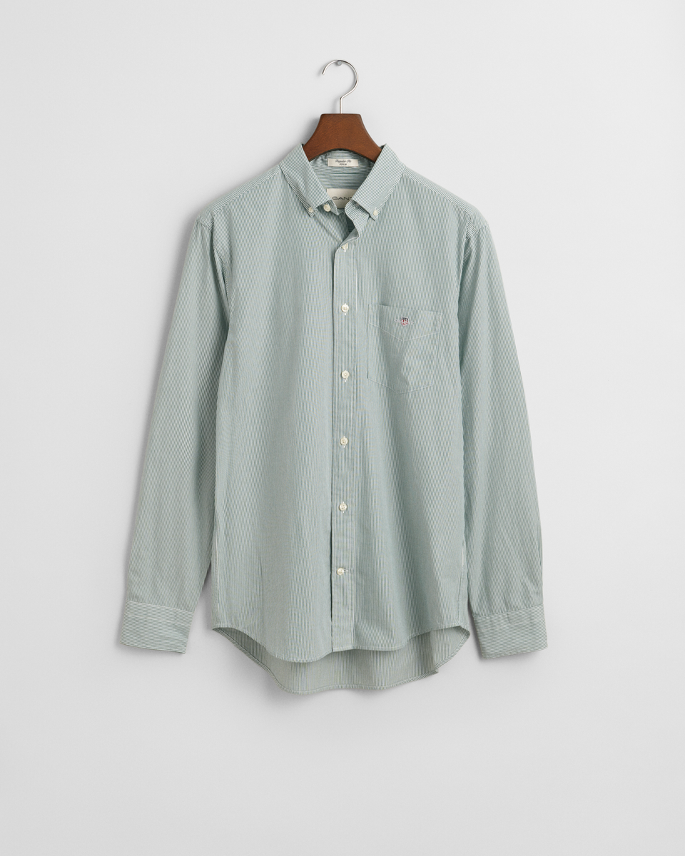Regular Fit Classic Banker Stripe Popeline Hemd
