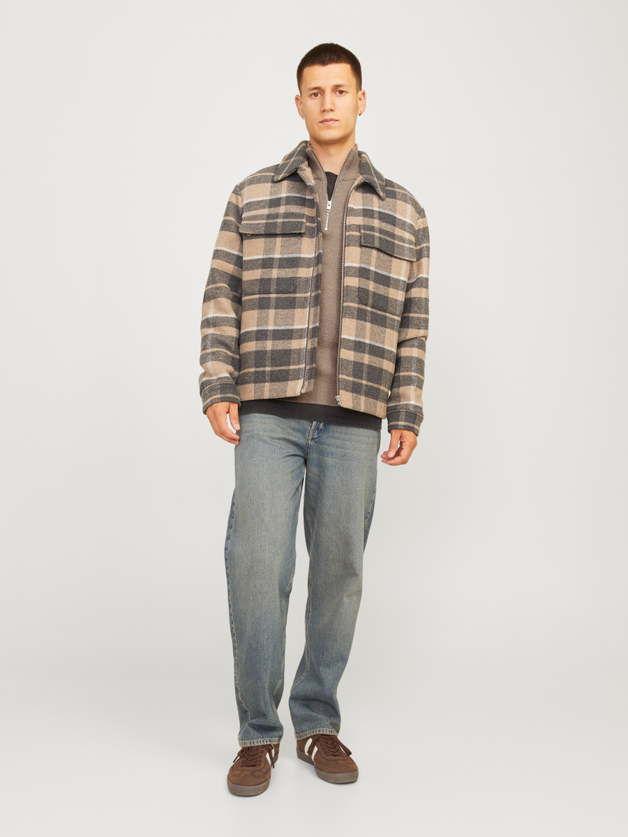 JPRBLAMILANO STITCH KNIT HALF ZIP SN