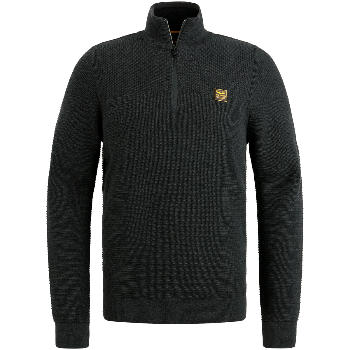 Half zip collar cotton mouline
