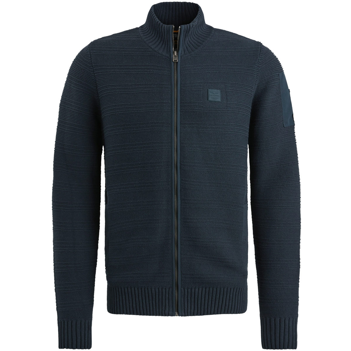Zip jacket cotton structure knit