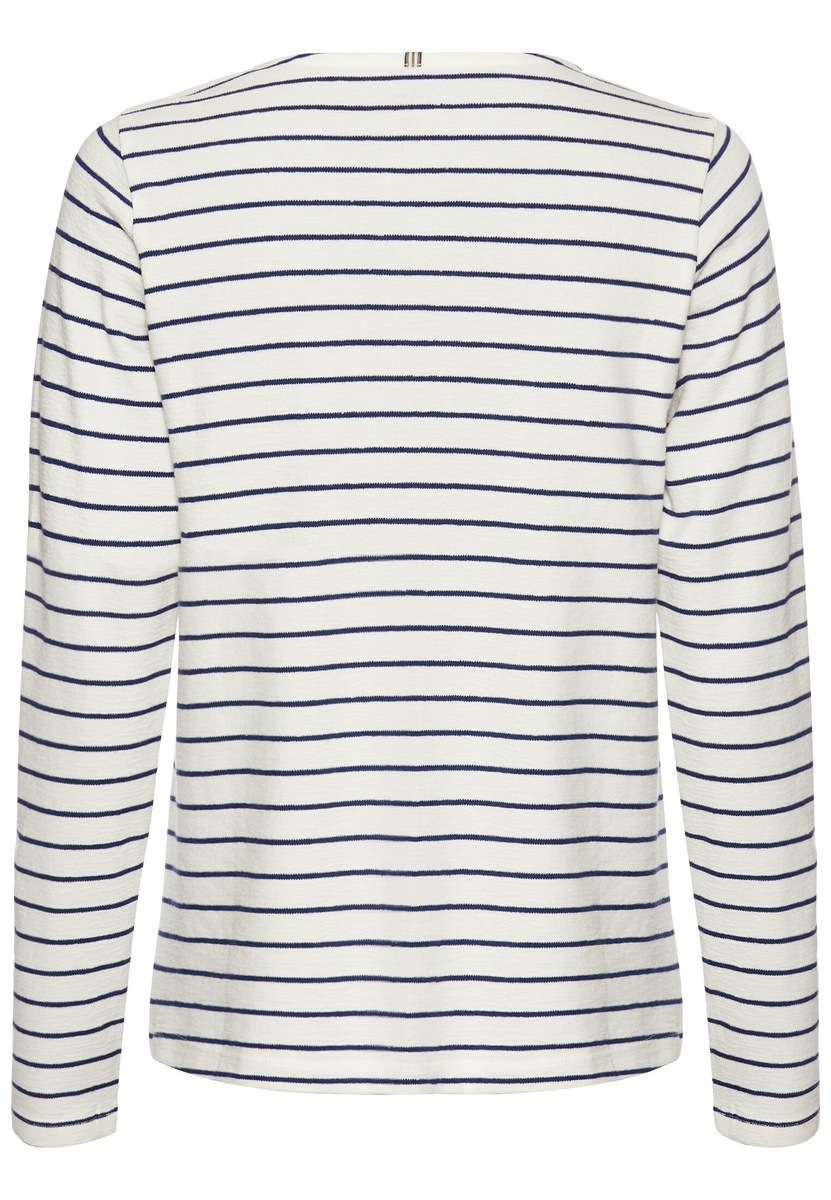 Gestreiftes Langarmshirt aus reiner Baumwolle
