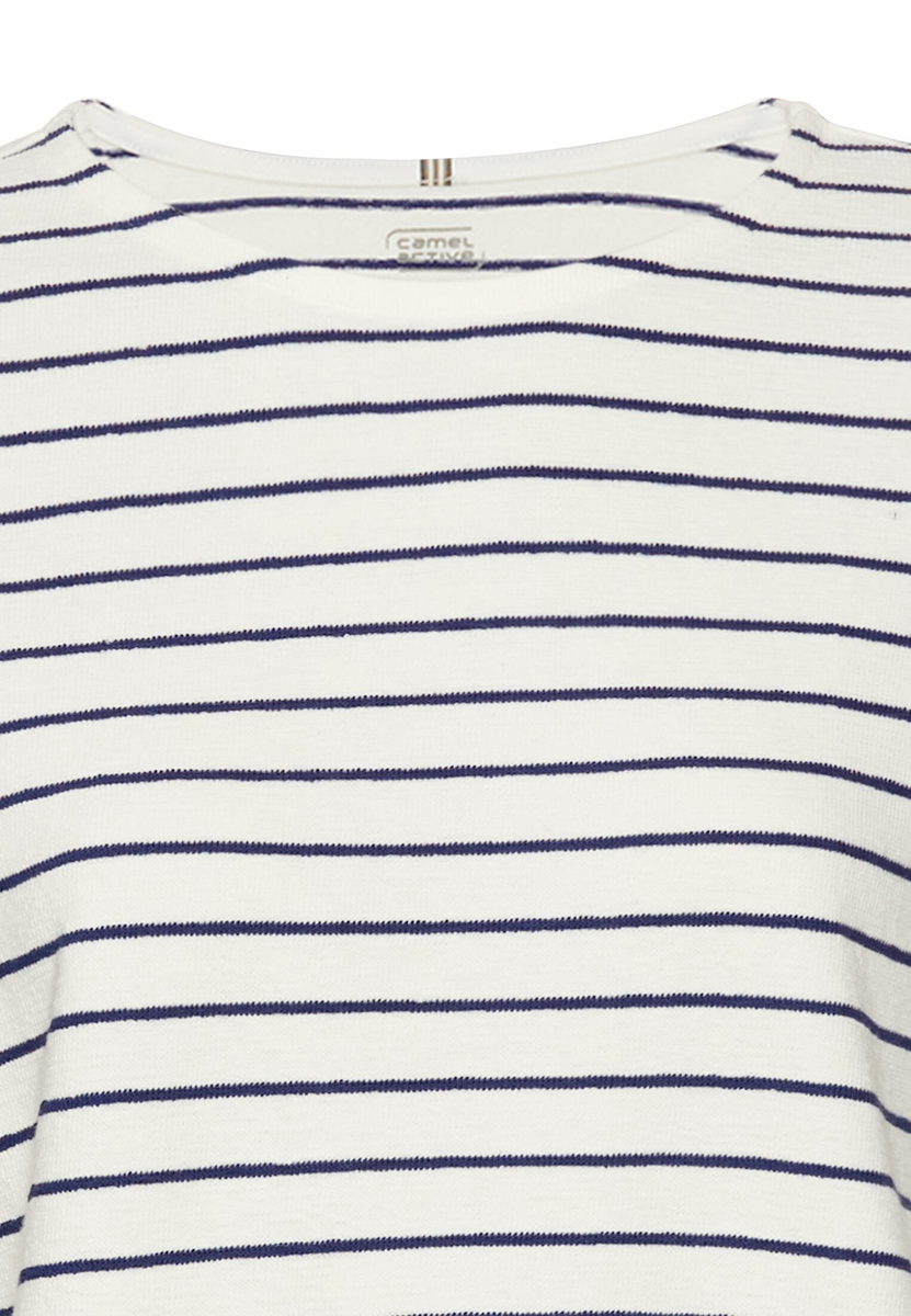 Gestreiftes Langarmshirt aus reiner Baumwolle