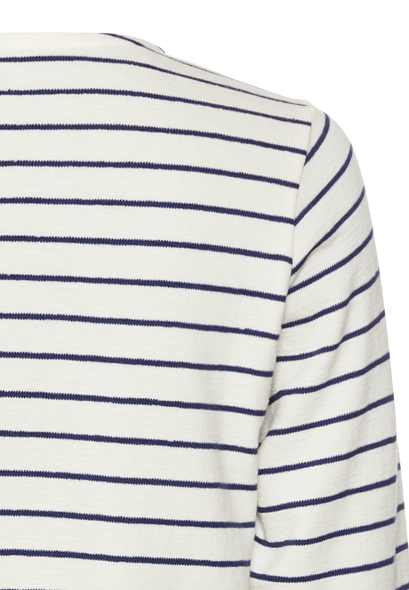 Gestreiftes Langarmshirt aus reiner Baumwolle