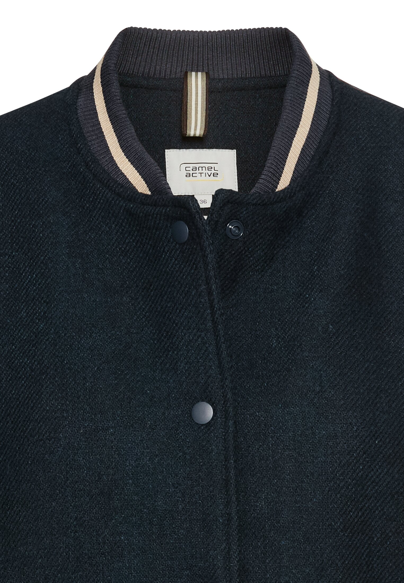 Collegejacke aus einem Wollmix