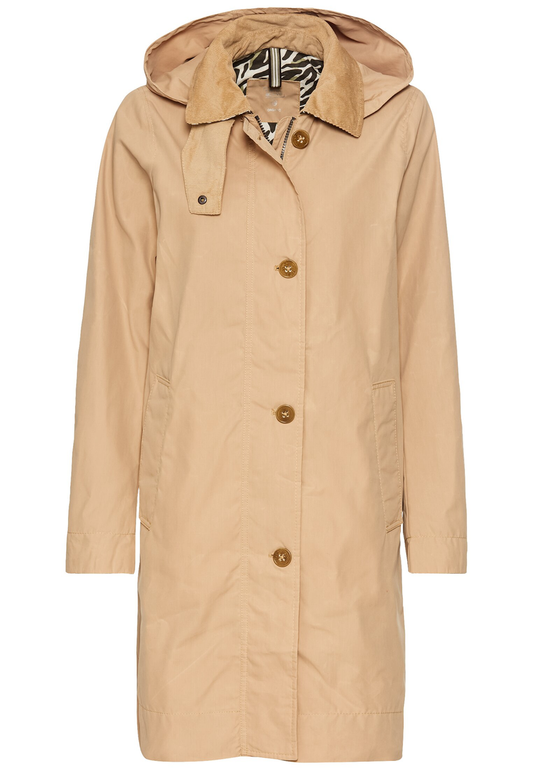 Trenchcoat aus gewachster Baumwolle