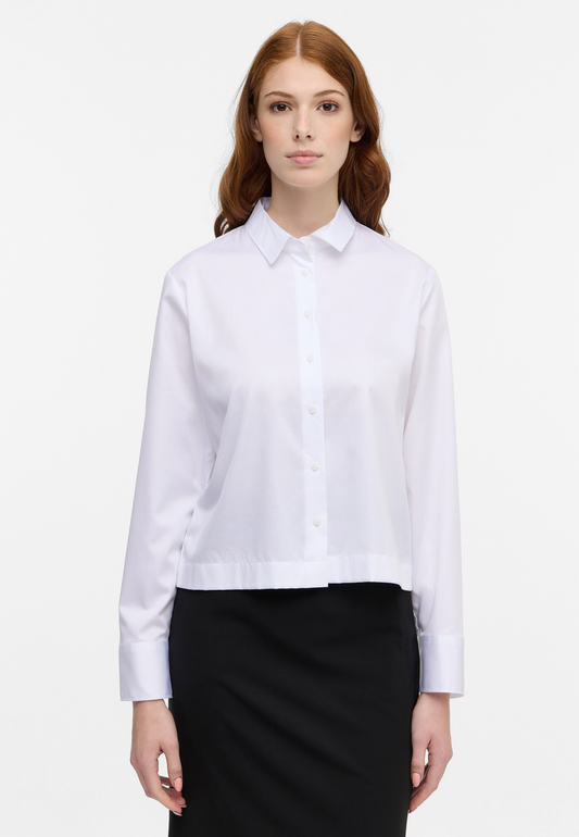 Satin Shirt Bluse Satingewebe Langarm
