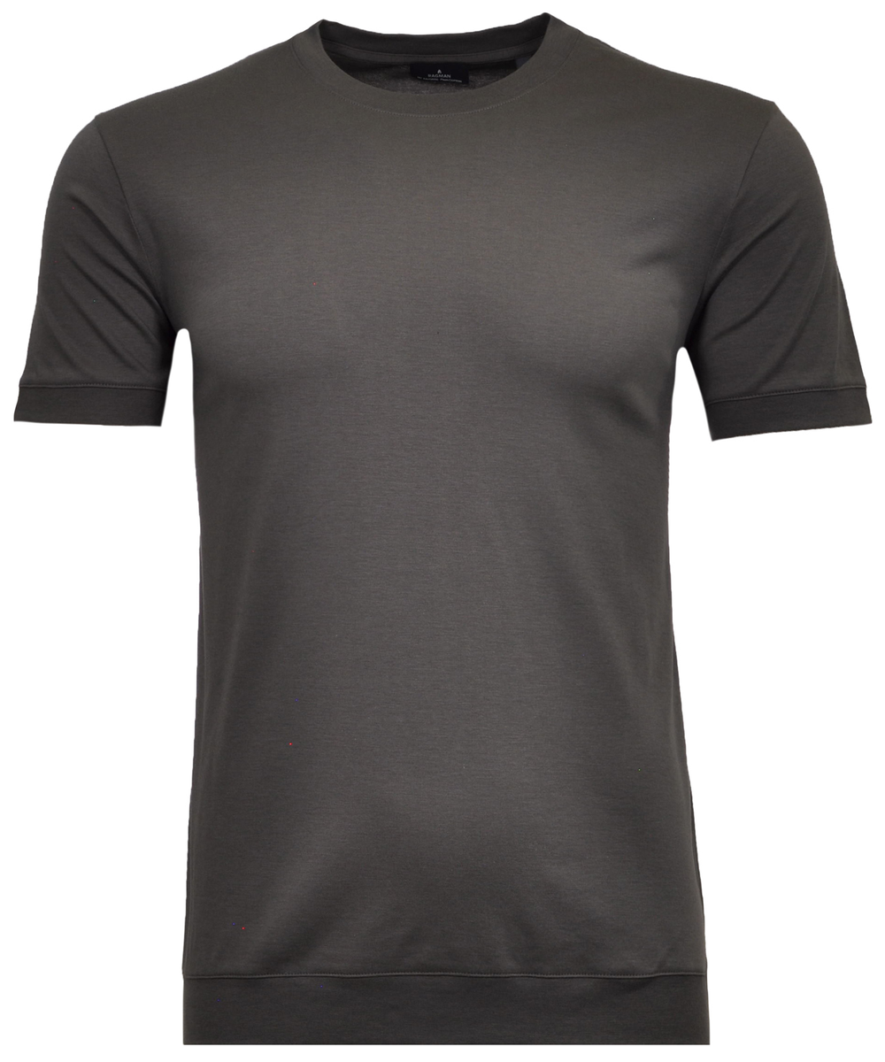 Pima T-Shirt Rundhals mit Bündchen