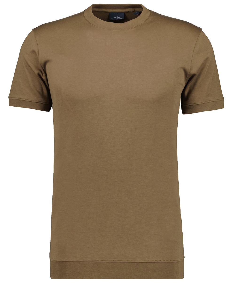 Pima T-Shirt Rundhals mit Bündchen