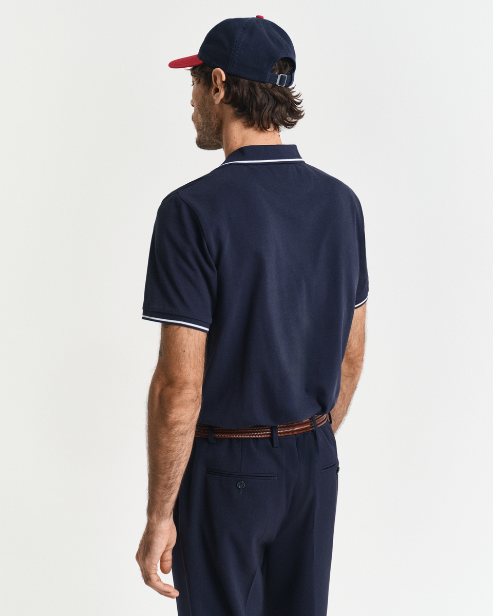 Piqué Poloshirt mit Randstreifen