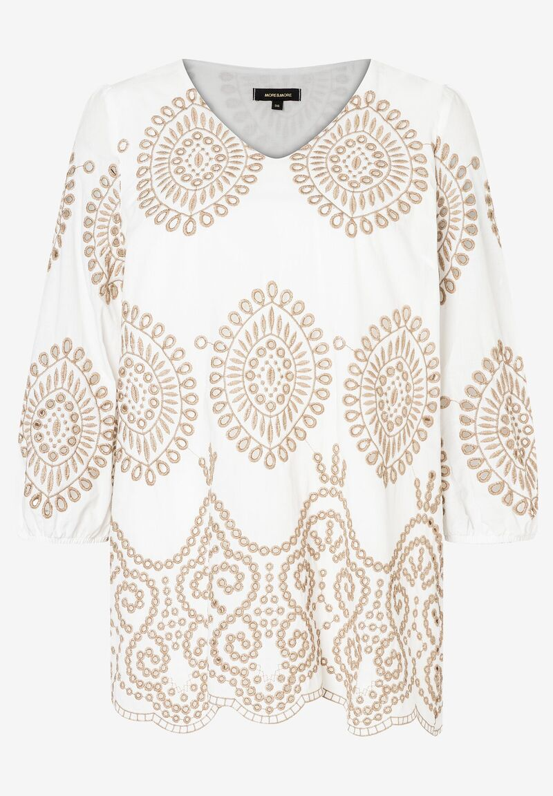 Spitzentunika weiß/beige Sommer-Kollektion