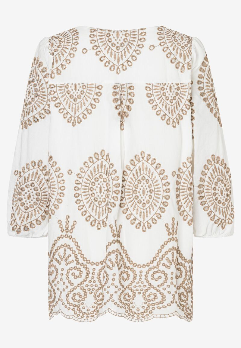Spitzentunika weiß/beige Sommer-Kollektion