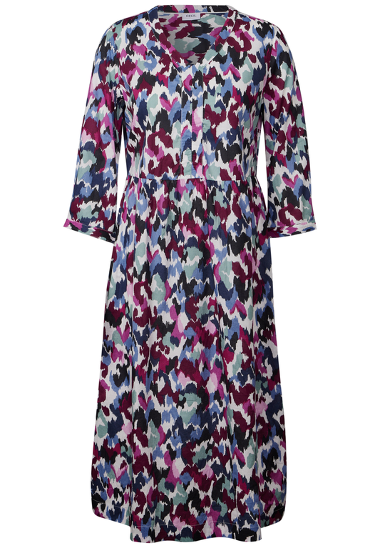 Gemustertes Midi-Kleid