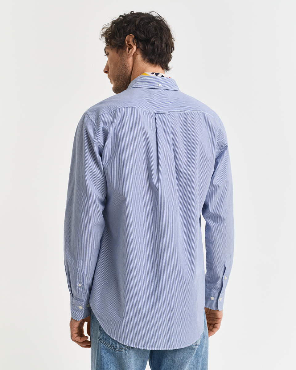 Regular Fit Classic Banker Stripe Popeline Hemd