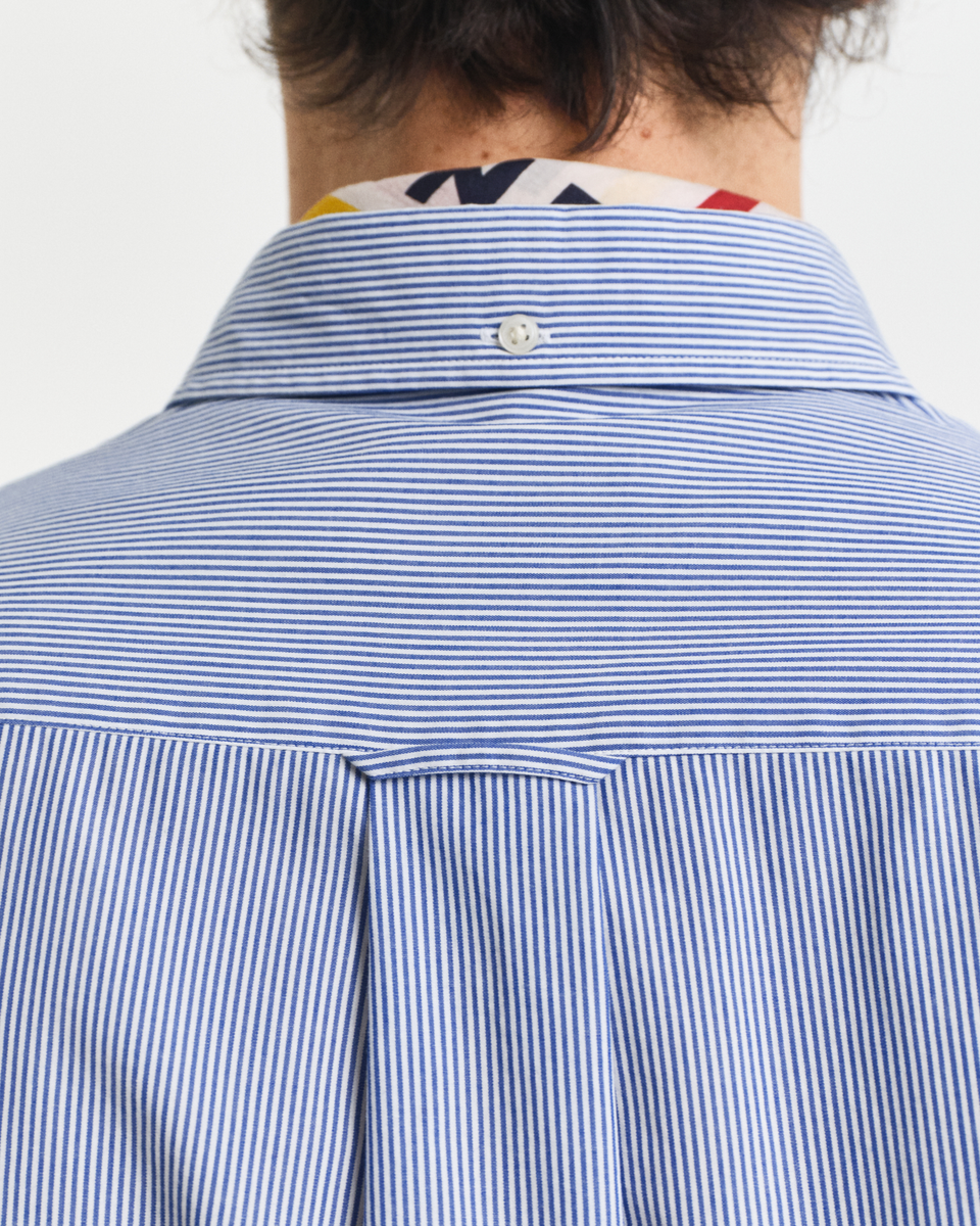 Regular Fit Classic Banker Stripe Popeline Hemd