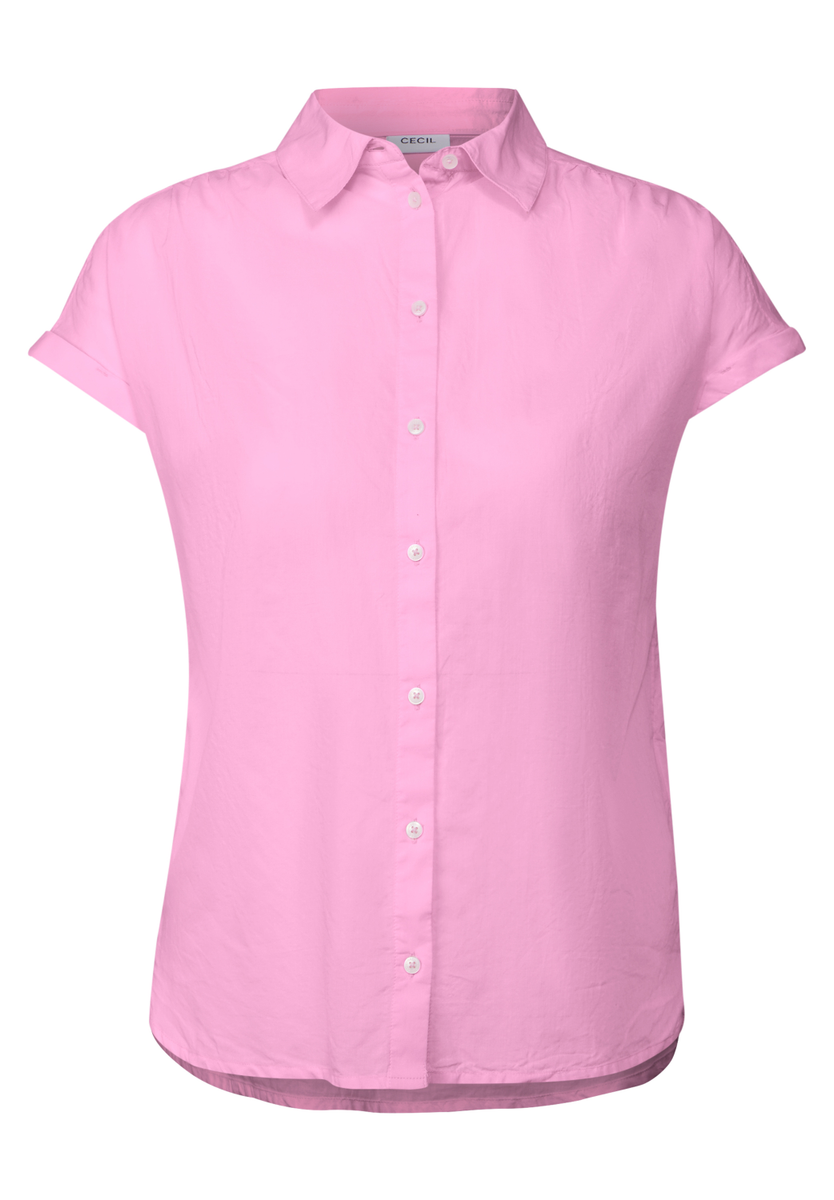 Hemdbluse in Unifarbe