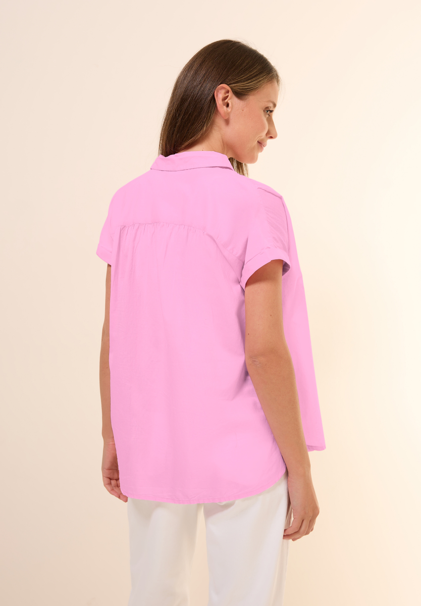 Hemdbluse in Unifarbe