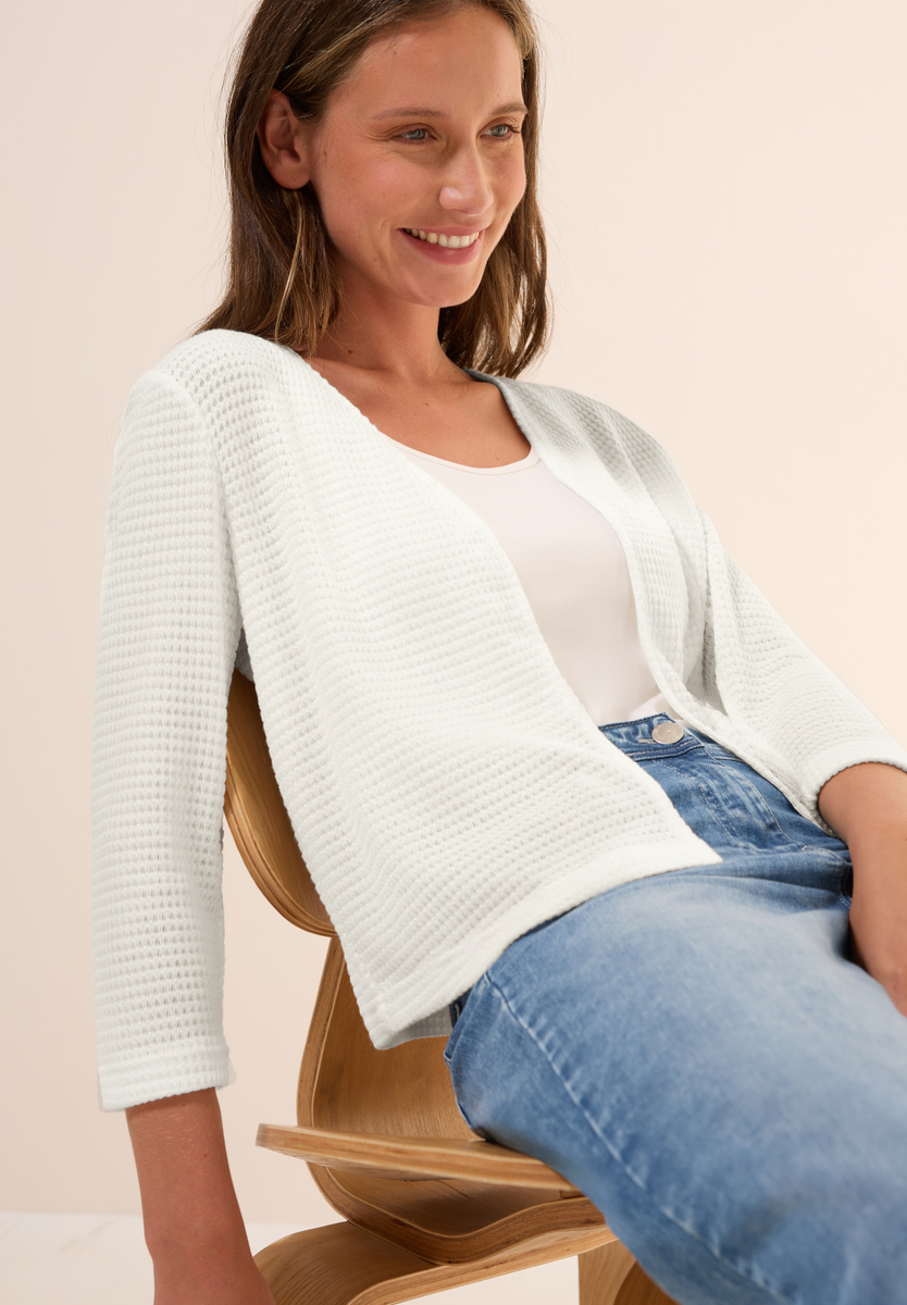 Offene Ajour-Look Jacke