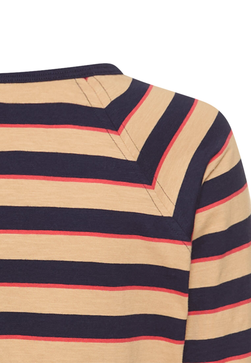 3/4-Arm T-Shirt mit Streifenmuster