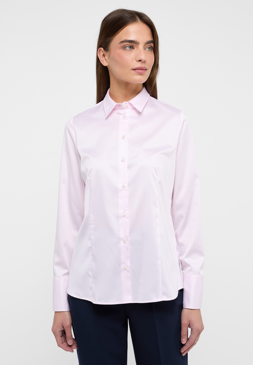 Satin Shirt Bluse Satingewebe Langarm