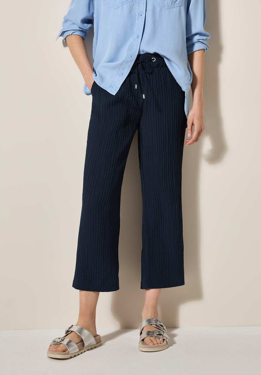 Wide Leg Strukturhose