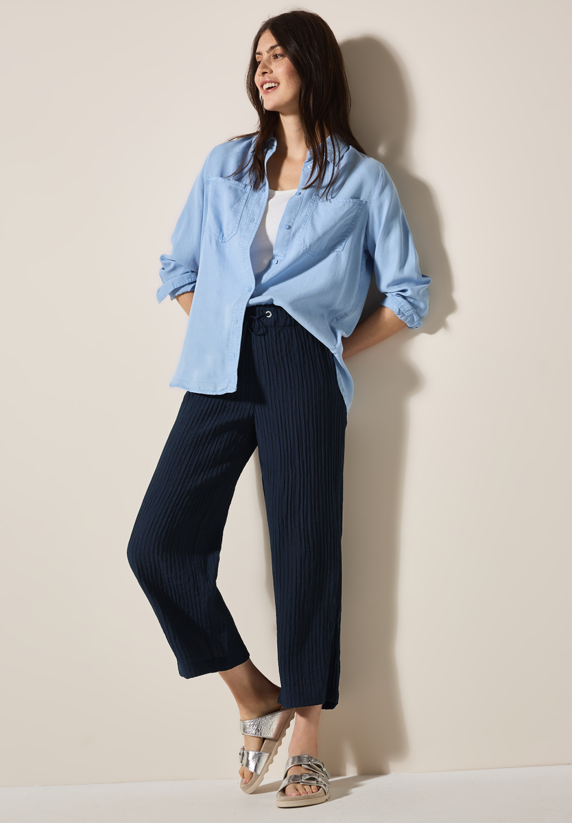 Wide Leg Strukturhose