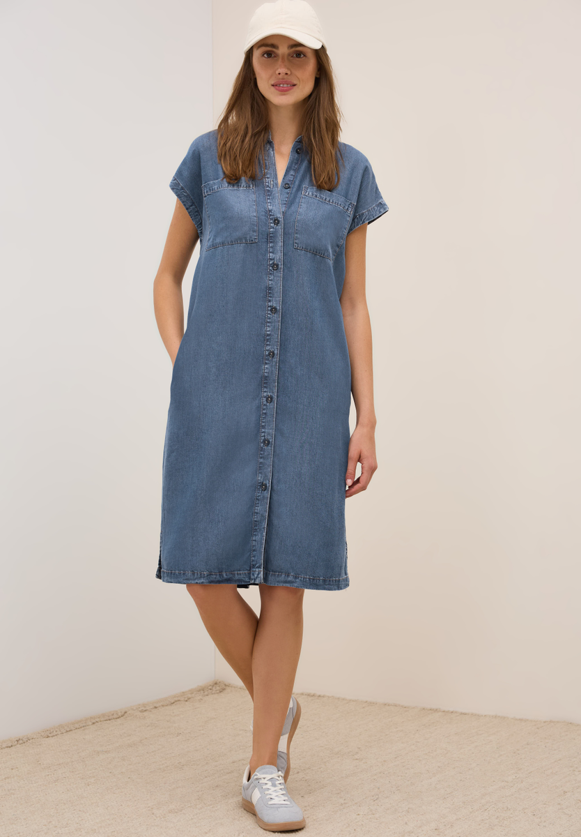 Denim Look Lyocell Kleid