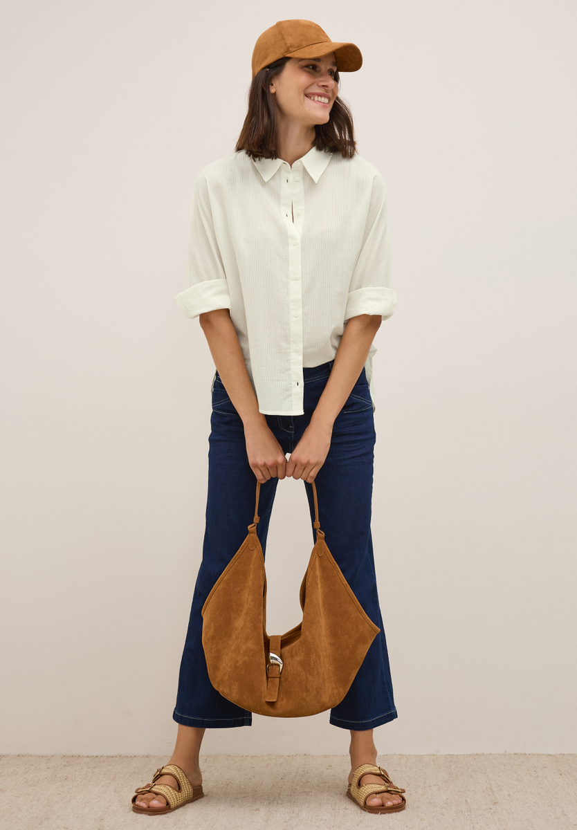 Bluse mit Streifenstruktur