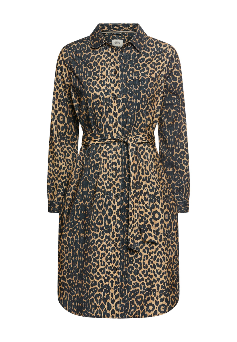 Baumwollkleid mit Bindegürtel