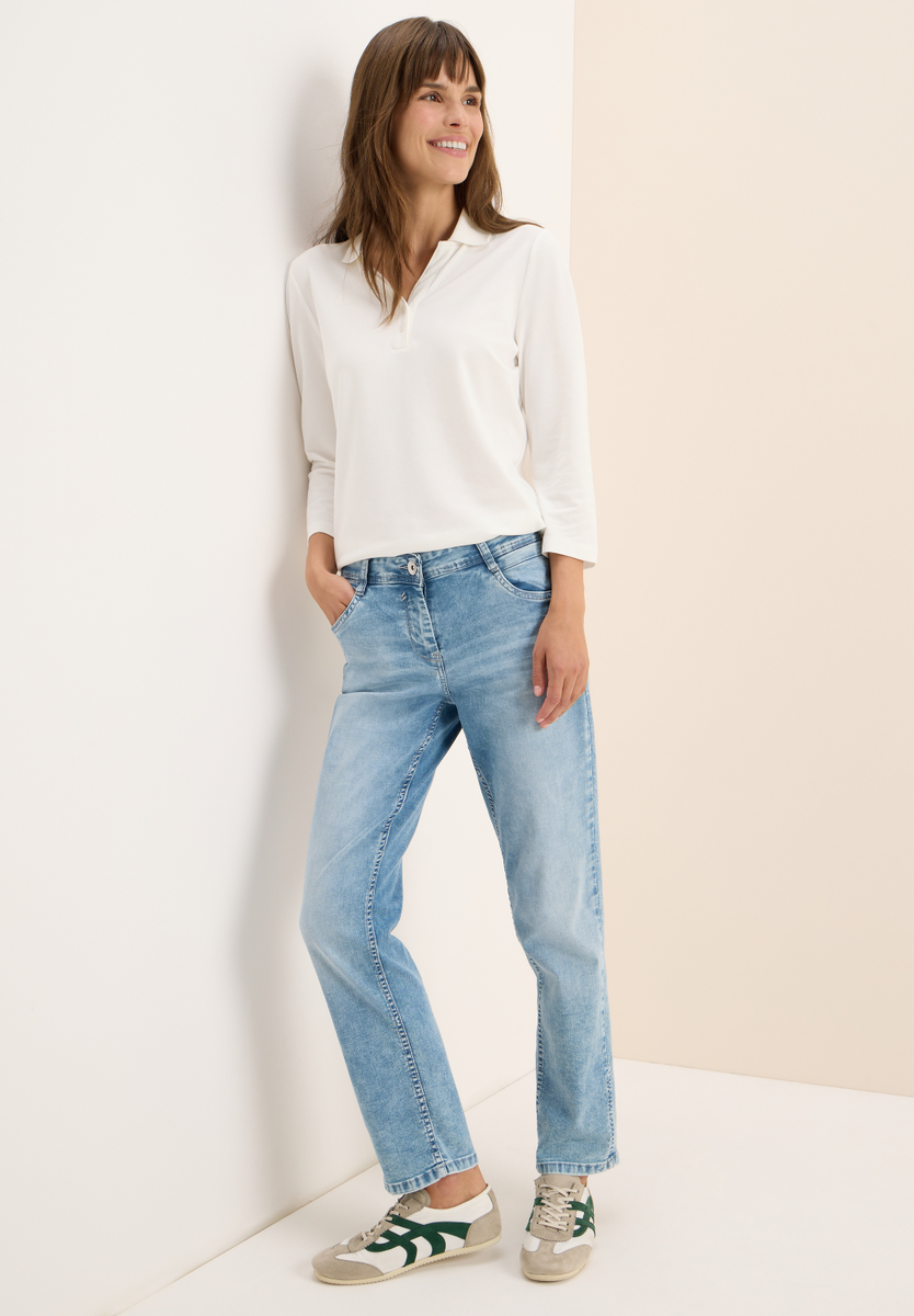 Poloshirt mit Knopfdetail