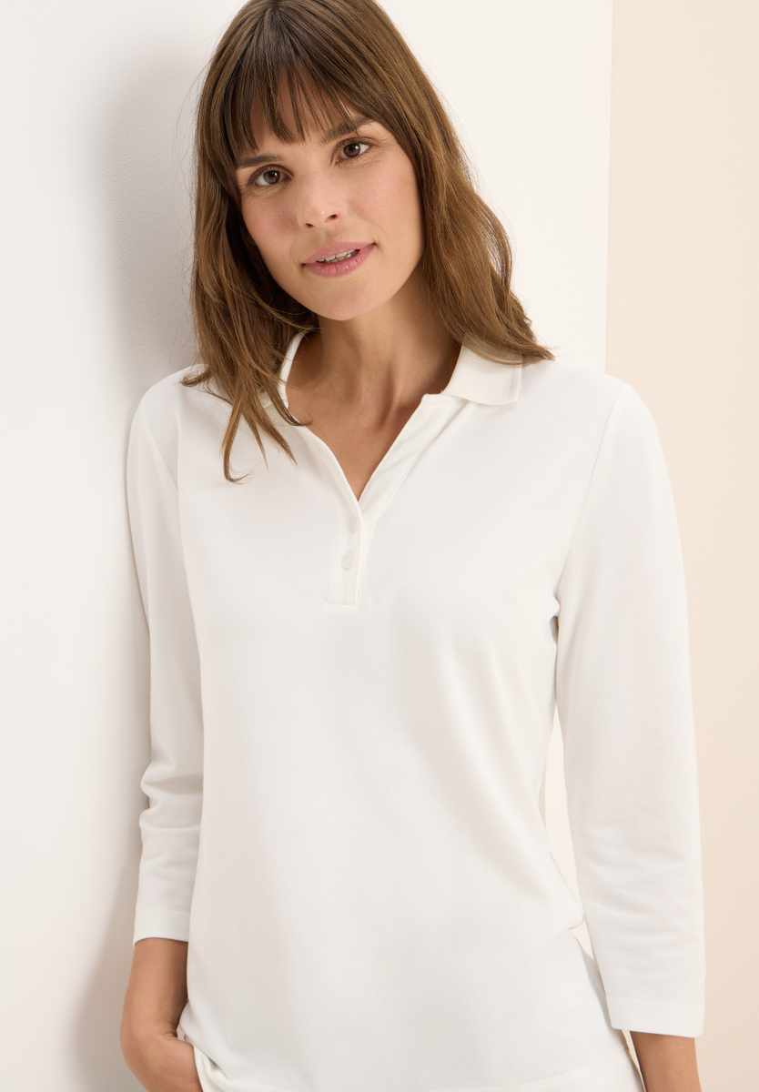 Poloshirt mit Knopfdetail