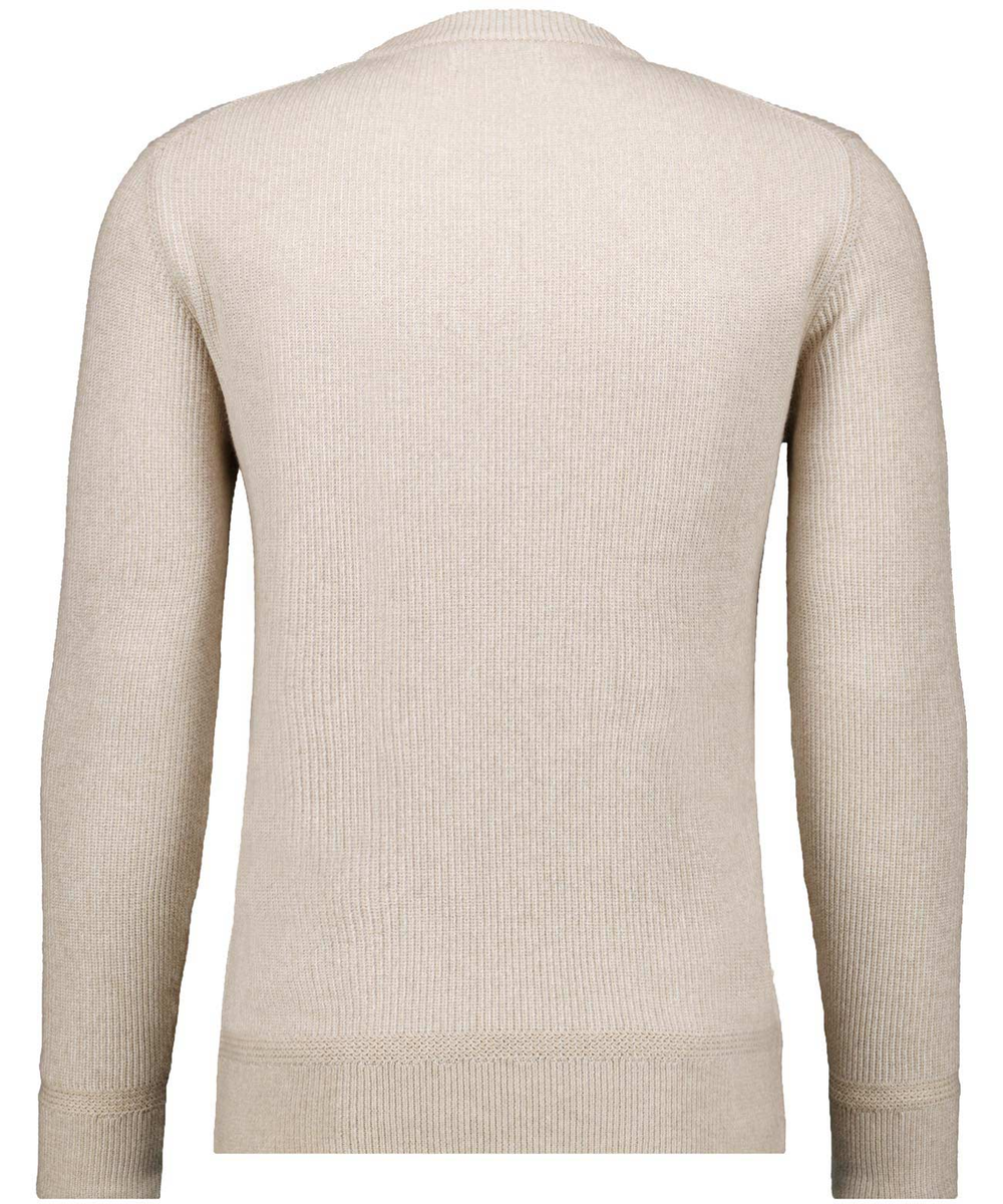 Strick-Pullover Rundhals Bicolour, Baumwolle/Kaschmir