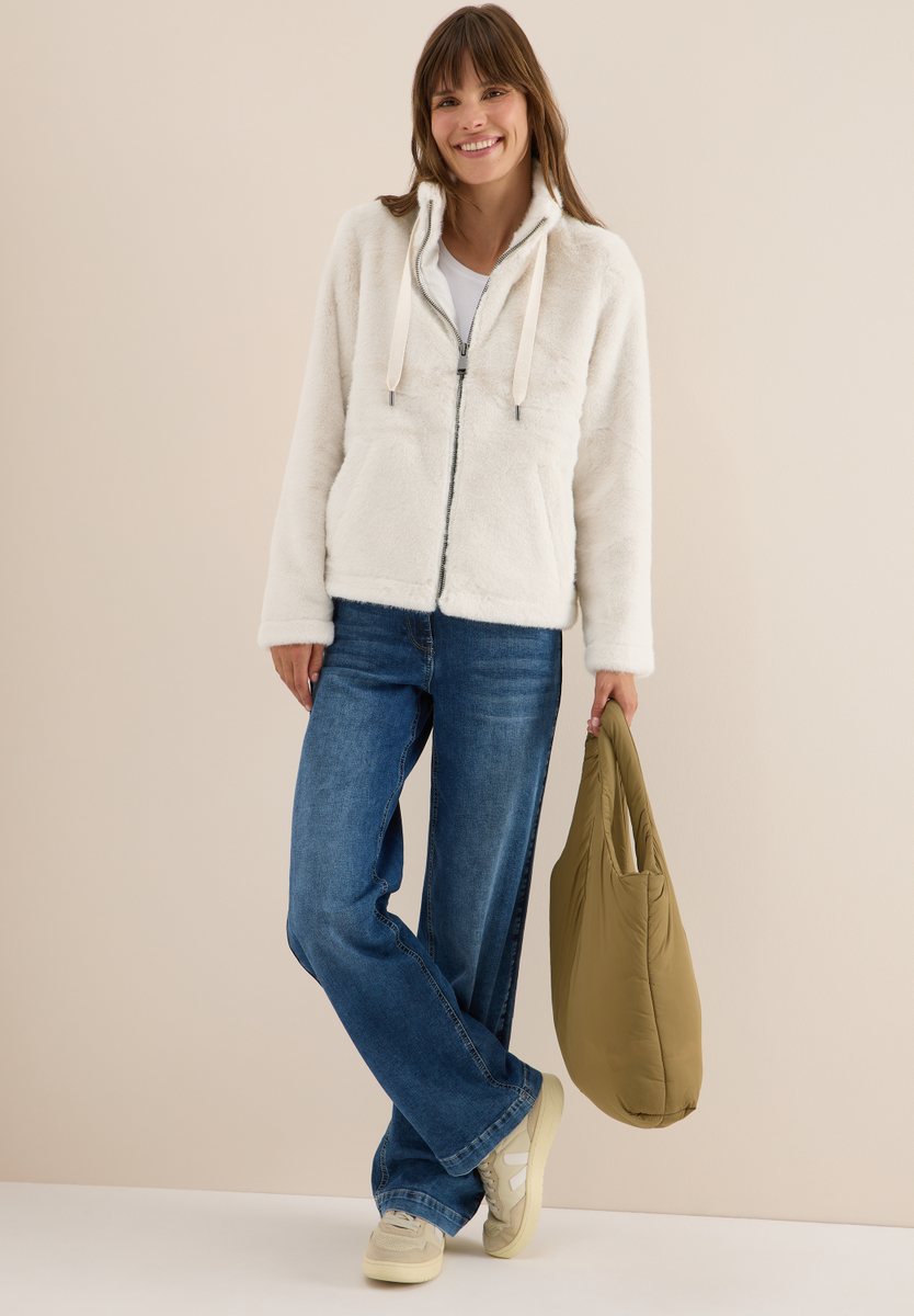 Kurze Fellimitat Jacke