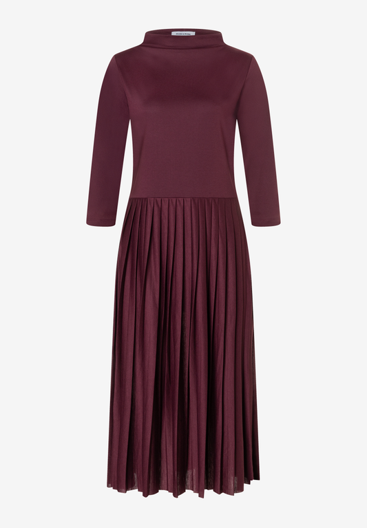 Jerseykleid mit Plisseefalten