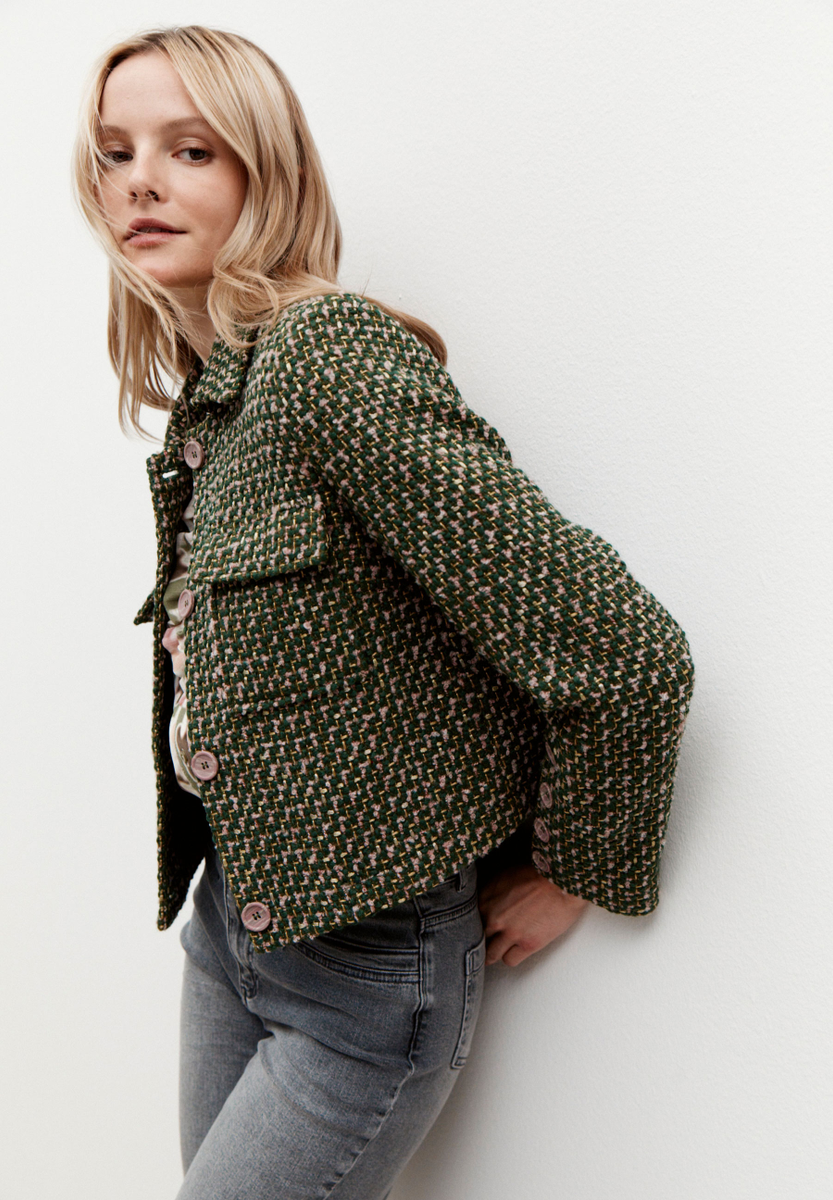 Kurzer Bouclé-Blazer