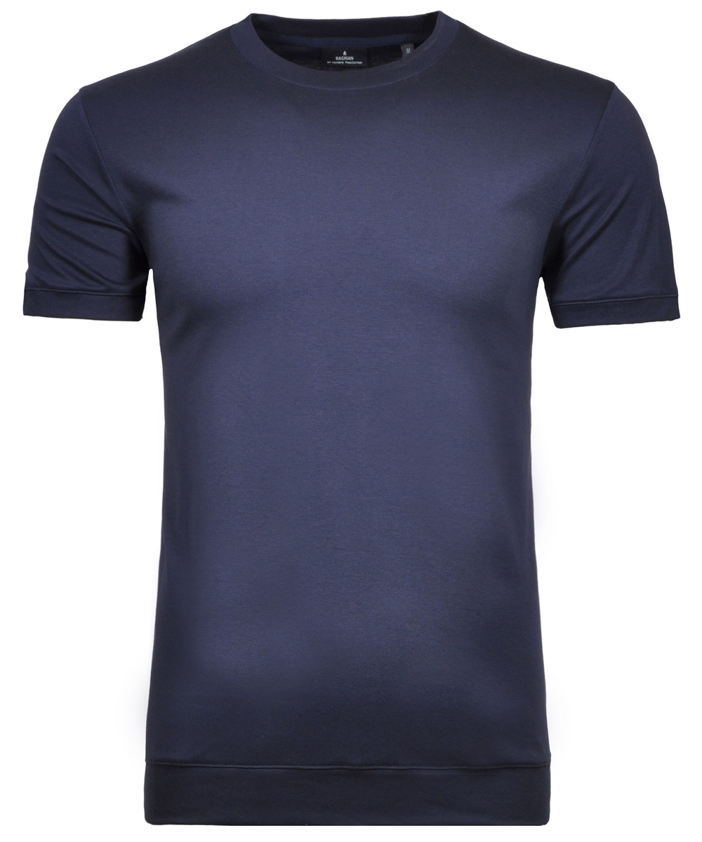 Pima T-Shirt Rundhals mit Bündchen