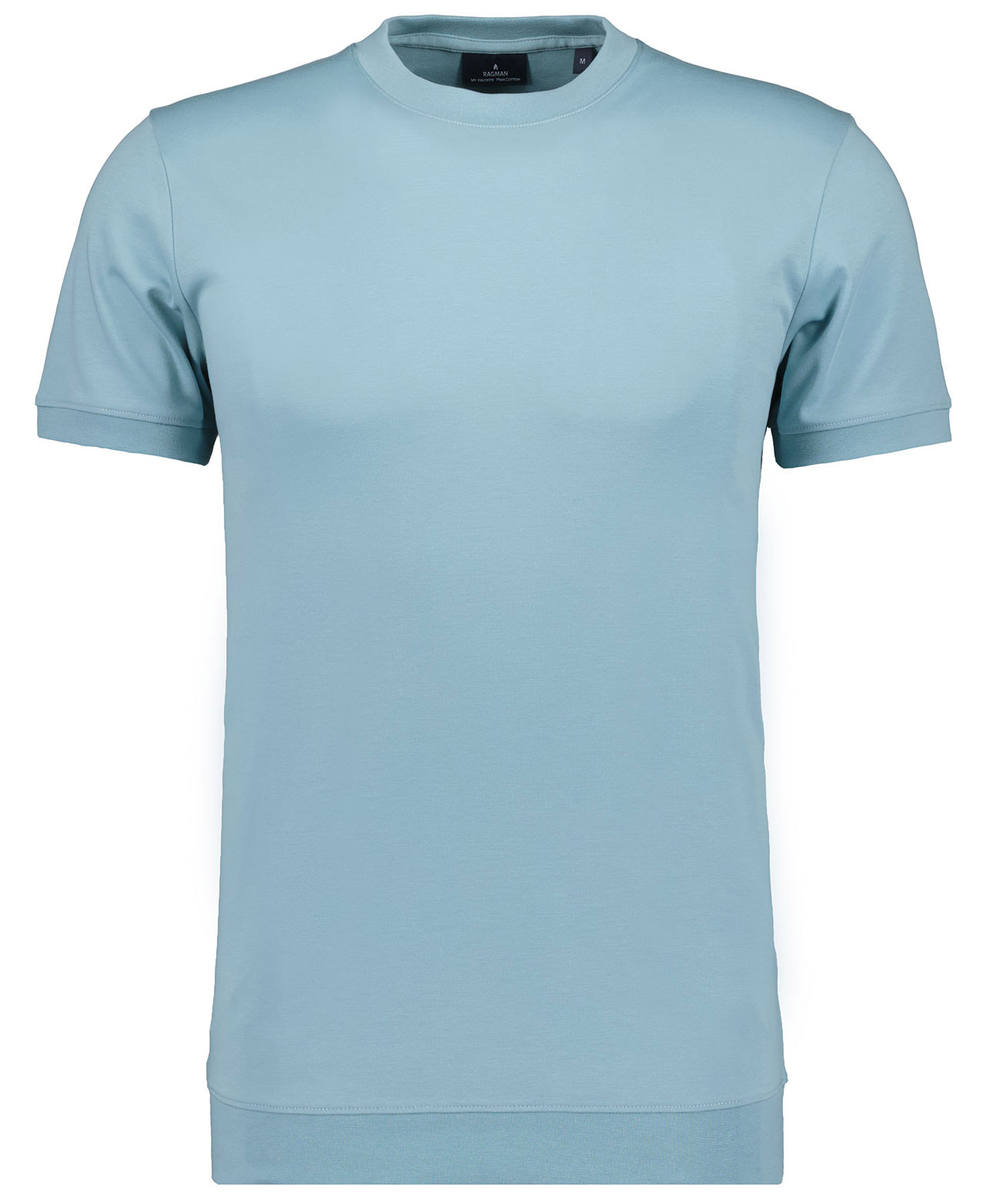 Pima T-Shirt Rundhals mit Bündchen