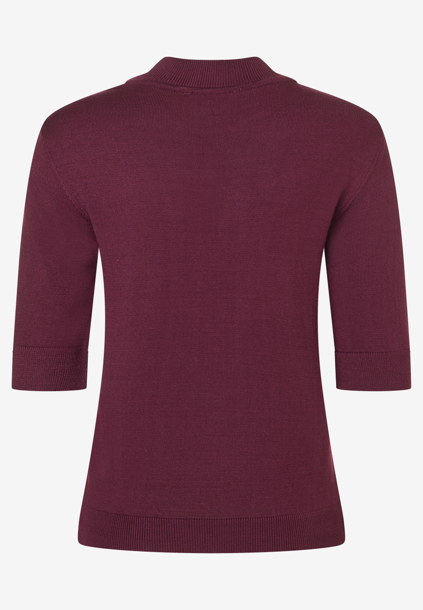 Turtleneck-Pullover mit kurzen Ärmeln