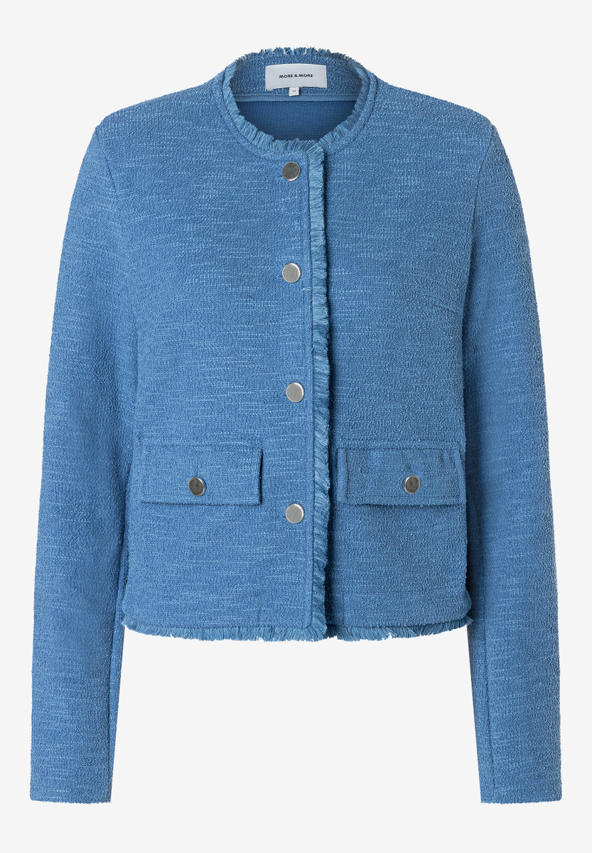 Jerseyjacke mit Fransenkante