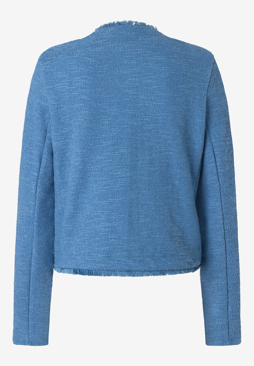 Jerseyjacke mit Fransenkante
