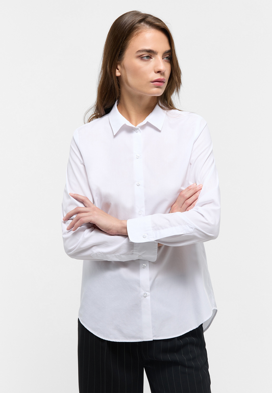 Bluse Popeline Langarm